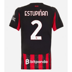 Dámské fotbalový oblečení AC Milan Pervis Estupinan #2 Domácí košile 2025-26 Krátkým Rukávem